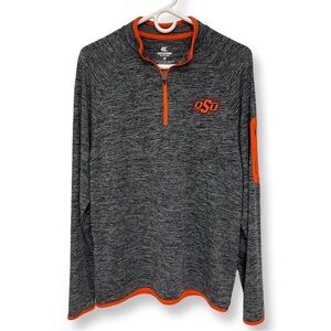 OSU Oklahoma Cowboys NCAA Quarter Zip Lightweight Pullover Women’s Small